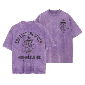 เสื้อยืดคอกลมแขนสั้นทรงโอเวอร์ไซส์สไตล์วินเทจผ้าฝ้ายคุณภาพสูง 100% ซักย้อมสีแบบแอซิดวอช ดีไซน์ขาดๆ สำหรับผู้ชาย ราคาถูก - Product Image 1