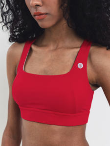 Sujetador deportivo de alta sujeción con espalda cruzada para mujer - Ajuste perfecto, color liso, transpirable, de secado rápido, nailon/elástico, tallas S-XL para yoga y deportes en casa - Product Image 6