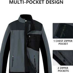 Veste polaire pour homme à étiquette privée, respirante et imperméable, col montant, logo sur le devant, veste d'hiver pour l'extérieur, meilleur prix - Product Image 6