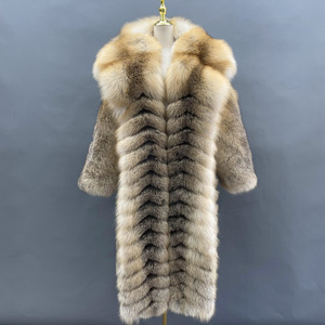 Wholesale <b>Men</b> Real Golden Fox Fur Coats Warm Winter Male <b>Long</b> Luxury Style <b>Men</b> Fox Fur Coats Man - Product Image 1
