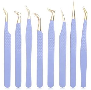 Ensemble de pinces à cils en acier inoxydable pour extensions de cils, vente en gros, nouveau produit très demandé, outils d'application de cils avec logo personnalisé - Product Image 1