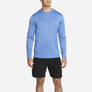 Camiseta de Manga Larga para Hombre, Corte Regular, Cuello Alto, Poliéster/Algodón, Felpa, Estampado Digital, Tejido Transpirable, Venta al Por Mayor - Product Image 1