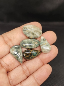 High Quality Natural Flower Jasper Cabochon Loose Gemstone Quartz Crystal Ocean Jasper Heat Treated Jewelry Making Mix - Product Image 5