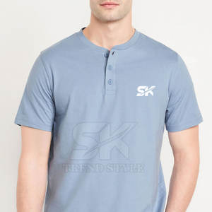 Camisetas Henley Lisas de Secado Rápido al por Mayor, Tallas Grandes en Stock, Camisetas Henley Lisas Hechas a Medida - Product Image 2