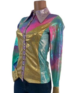 Camisa Western Rodeo Ecológica, Ligera, Transpirable, de Manga Larga, con Tela Brillante Elástica y Botones a Presión - Product Image 2