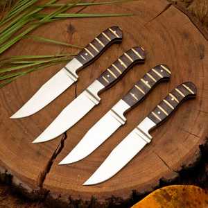 OEM Custom Crimson Carve <b>Steak</b> <b>Knives</b> Set – 4-Piece Handmade Satin Finish <b>Steak</b> <b>Knives</b> - Product Image 4