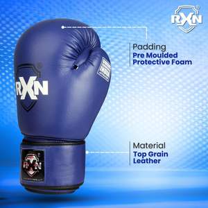 Gants de boxe en cuir RXN BG-11 10oz/12oz/14oz/16oz à fermeture, légers, professionnels, personnalisés et confortables - Product Image 5