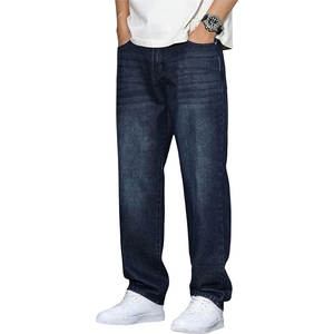 Jeans Casuales de Pierna Recta para Hombre, Pantalones Vaqueros Clásicos Vintage con Bolsillo, Mezcla de Algodón Cómoda, Jeans de Moda Urbana Duraderos - Product Image 1