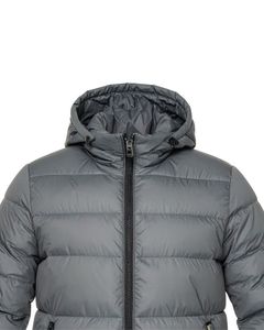 100% Nylon Puffer <b>Jacket</b> with Stand Collar Patchwork Design <b>Waterproof</b> & <b>Winter</b> Ready - Product Image 2