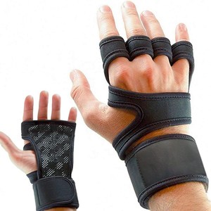 Gants de CrossFit en néoprène sans doigts avec fermeture Velcro, support de poignet, protection de la paume, pour musculation et CrossFit - Product Image 3