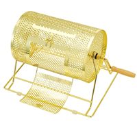 Tambour de tombola 2500 tickets avec 100 balles de ping-pong, en métal, pour tirage au sort, poignée en bois, 11,6 x 7,48, pour salons professionnels