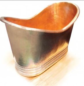 100% Pure Copper <b>Bath</b> Tub Handmade Antique Free Standing Modern Shined Double Slipper Budget-Friendly Bathroom - Product Image 5