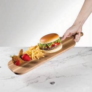 Planche à découper en bois d'acacia Linwnil - Planche à découper en bois pour la viande, le fromage, le pain, la charcuterie et le service de fromages. - Product Image 2