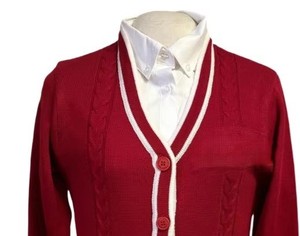 Wholesale Custom Sorority Greek Cable Knit <b>Cardigan</b> Delta Organization V Neck Men Quick Dry Breathable <b>Thick</b> Wool Double - Product Image 3