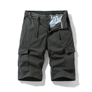 Men's Casual Eco-Friendly Waterproof Breathable Quick Dry Elastic Loose Fit Summer Short Sleeve Woven Cotton High Cargo Shorts - Product Image 5