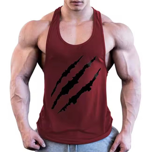 Wholesale Custom Men Cotton White Active Wear Fitness Bodybuilding Undershirt Training <b>String</b> Singlet Gym Tank <b>Tops</b> Vest for Men - Product Image 6