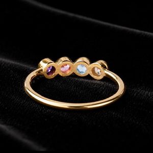 Bague personnalisée avec pierre de naissance pour maman, 1 à 5 pierres, cadeau pour la fête des mères, bijou personnalisé avec pierre de naissance, cadeau pour elle - Product Image 2