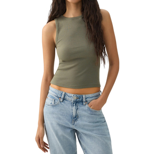 Camiseta sin mangas ligera para mujer, de secado rápido, transpirable, 100% algodón, con logo frontal, para uso en exteriores, de alta calidad, último estilo, con tu propio logo. - Product Image 2