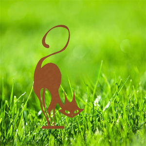 CIFbuy Decorazione da Parete in Metallo a Forma di Gatto Nero Gotico Fatto a Mano per Interni ed Esterni, Giardino, Patio, Halloween, Natale - Servizio di Raccolta Disponibile - Product Image 5