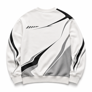 Sweat-shirt en molleton épais personnalisé pour homme, imprimé graphique géométrique grue origami, coupe décontractée, col rond, style streetwear - Product Image 2