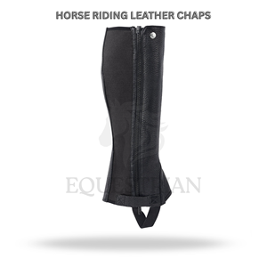 Horse <b>Riding</b> Leather Half <b>Chaps</b> Customized Equestrian Premium Leather <b>Chaps</b> for Training <b>Riding</b> and Competition Use - Product Image 2