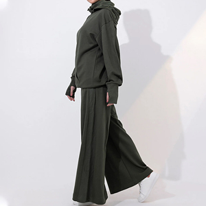 Ensemble survêtement décontracté deux pièces pour femme : sweat à capuche oversize et pantalon large, coupe ample, style streetwear - Product Image 4