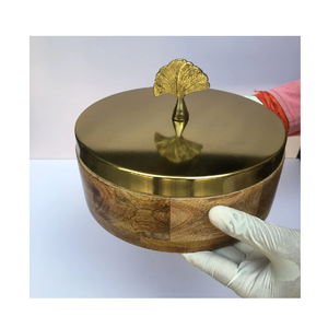 Boîte à chapati en bois faite à la main, boîte à roti, conteneur de taille personnalisée, forme ronde, pour hôtel et restaurant. - Product Image 1