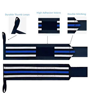 Correas de Muñeca Elásticas de Neopreno con Logotipo Personalizado, Ajustables, Antideslizantes, para Entrenamiento Físico, Gimnasio, Levantamiento de Pesas - Product Image 2