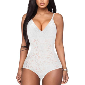 Solid Trader Trendy Streetwear Translucent <b>Mesh</b> Sexy Curve Enhancing Slimming <b>Top</b> Hot Selling Garment <b>Women</b> Body Suit - Product Image 6