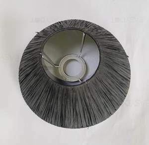 Pantalla de lámpara cónica negra de diseño clásico, hecha a mano con tela plisada, cubierta de luz rústica para lámparas colgantes para hoteles y restaurantes. - Product Image 3