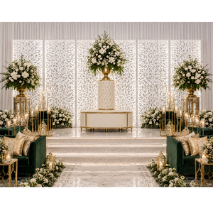 Decoración de Boda con Temática Marroquí, Marco Cortado con Láser, Fondo Cortado con Láser, Paneles Cortados con Láser para Escenario de Boda con Temática Occidental - Product Image 1