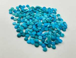 Turquesa de Arizona, Cabujón Redondo, Piedra Preciosa Suelta, Tamaños Surtidos, Calibrada, Lote para Fabricación de Joyería Natural - Product Image 5