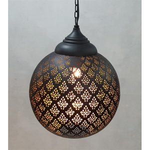 Lámpara Colgante Redonda de Metal con Acabado Negro a Precio Razonable, Lámpara de Techo para Hogar y Cocina, Lámpara Colgante de Pared - Product Image 2