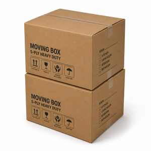 Wholesale Custom Strong Moving Corrugated Rigid Box Recycled Closed RSC Shipping Carton Packaging - Product Image 1