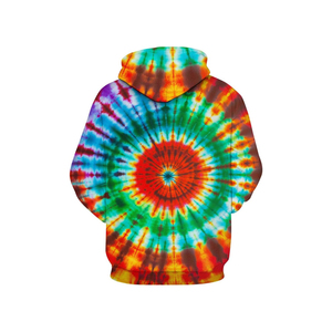 Sudadera con Capucha Oversize de Forro Polar con Logo Personalizado Tie Dye, de Poliéster/Algodón, Estilo Casual Urbano, Ajuste Regular para Hombre, Tejido de Punto - Product Image 2