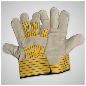 Guantes de trabajo pesado de cuero vacuno, guantes de seguridad de uso general, resistentes al calor y al fuego, con refuerzo, certificados CE - Product Image 4