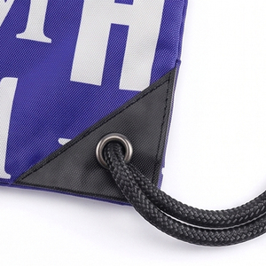 OEM Drawstring Backpack Letter Pattern 100% <b>Canvas</b> Gym Wear <b>Bag</b> Sports Wear Double Stringer Drawstring <b>Bags</b> Unisex - Product Image 5