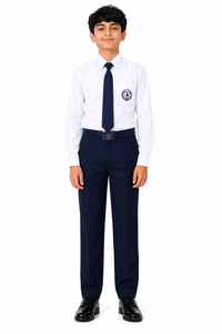 Boys <b>school</b> uniform formal shirt and <b>trousers</b> set premium <b>school</b> dress uniform boys white full sleeve <b>school</b> shirt <b>navy</b> <b>blue</b> - Product Image 4