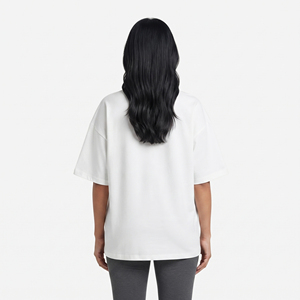 T-shirt de maternité à col rond pour femme, coupe ample, en coton biologique écologique, épaules tombantes, décontracté, pour l'allaitement - Product Image 2