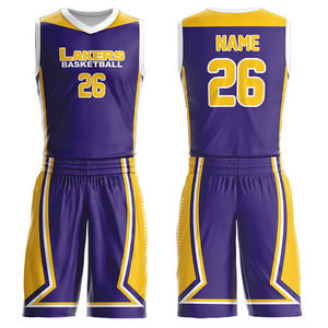 Ensemble d'uniformes de basketball unisexes sur mesure OEM, tissu respirant à séchage rapide, imprimé, antibactérien, logo personnalisé, grandes tailles - Product Image 4
