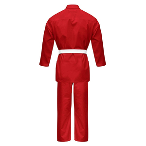 Vêtements d'arts martiaux de style nouveau en gros, uniforme de karaté pour adulte, fournisseur direct d'usine, uniformes de karaté de couleur unie à faible MOQ - Product Image 6