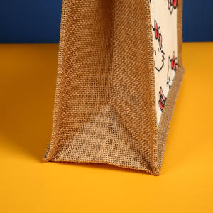 Heavy Duty <b>Jute</b> Eco <b>Shopper</b> <b>Bag</b> with Wide Base for Bulk Shopping - Product Image 3