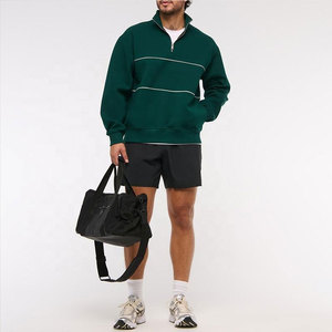 Sudadera de Forro Polar Verde para Hombre con Cierre de Cremallera, Cuello Redondo, Logotipo Personalizado Bordado en la Parte Delantera, Corte Regular, Informal, para Invierno, Tejido Jersey - Product Image 1