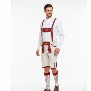 Costume bavarois en cuir pour homme OEM avec logo personnalisé – Costume en cuir pour l'Oktoberfest avec broderie – Fabrication en gros - Product Image 6