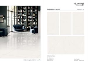 กระเบื้องพอร์ซเลนขนาดใหญ่ เงาหรูหรา 600x1200 มม. ผิวขัดเงา สำหรับตกแต่งผนังและพื้น ดีไซน์ทันสมัย ใช้ได้ทั้งภายในและภายนอก - Product Image 5