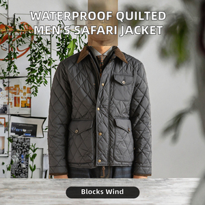 Chaqueta Clásica de Invierno para Hombre, Tejida, Impermeable, Transpirable, Acolchada, Estilo Safari, con Cierre, Resistente al Viento, Térmica y Gruesa - Product Image 2