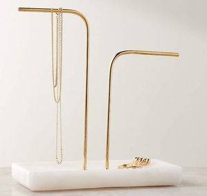 Metal Jewellery Holder Stand With Storage Tray For Organizing Small Accessories In Bedroom Or Closet <b>Space</b> - Product Image 1