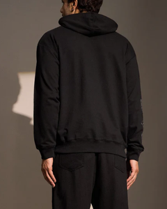 เสื้อฮู้ดดี้สีดำพิมพ์ลายวินเทจทรงโอเวอร์ไซส์สำหรับผู้ชาย ผ้าฟลีซพรีเมียม สวมใส่สบาย สไตล์สตรีทแวร์  รักษาสิ่งแวดล้อม น้ำหนัก 360 กรัม เหมาะสำหรับฤดูหนาว - Product Image 3