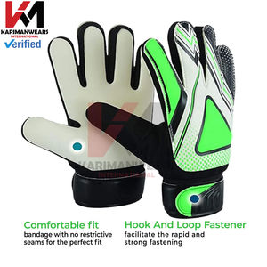 Gants de gardien de but avec technologie de protection des doigts, paume en latex résistant aux chocs et adhérence renforcée pour le football en extérieur - Product Image 4