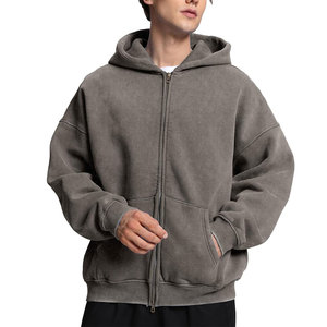 Sweat à capuche d'hiver 2026 en coton 100% de haute qualité, délavé à l'acide, personnalisé pour homme, service OEM ODM écologique, coupe confortable, style streetwear - Product Image 1